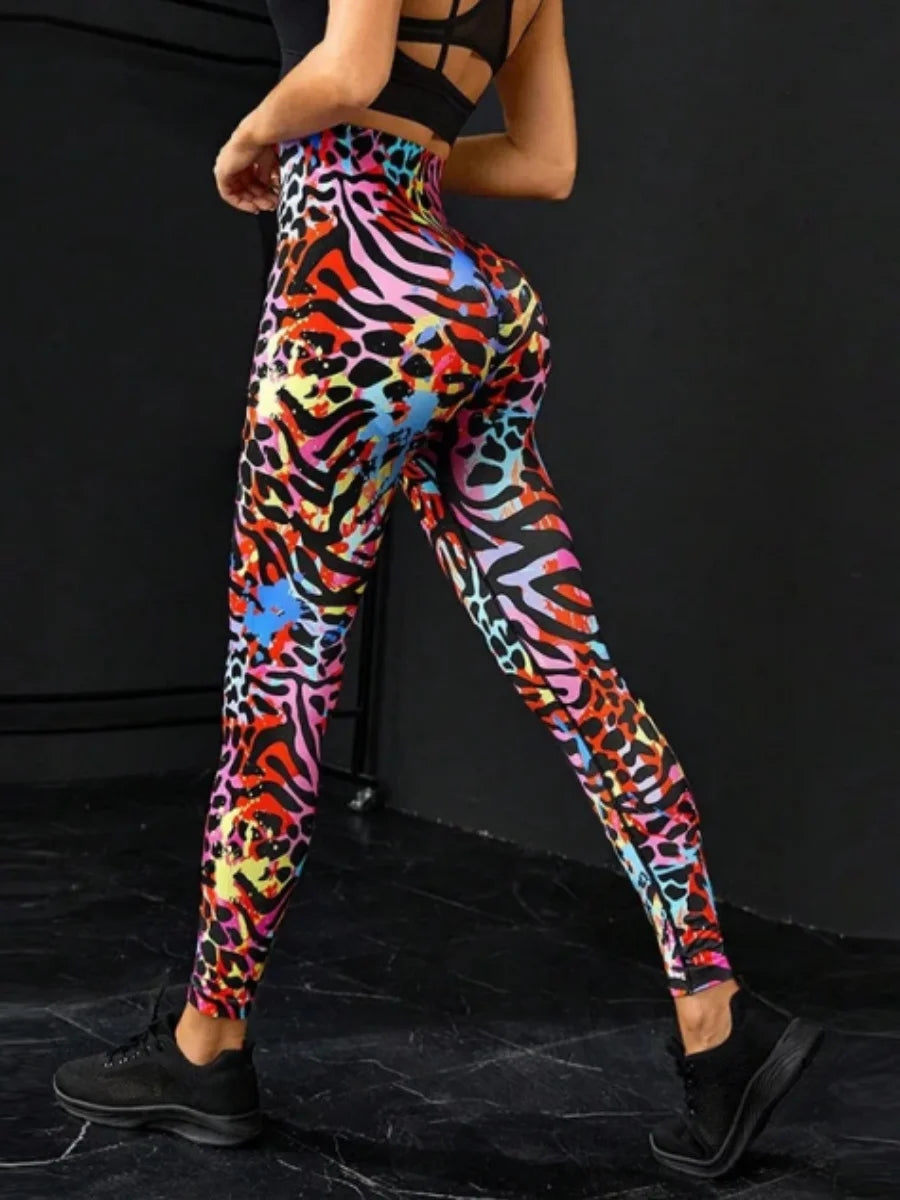 Women's 3D Tie-Dye Seamless Push-Up Leggings