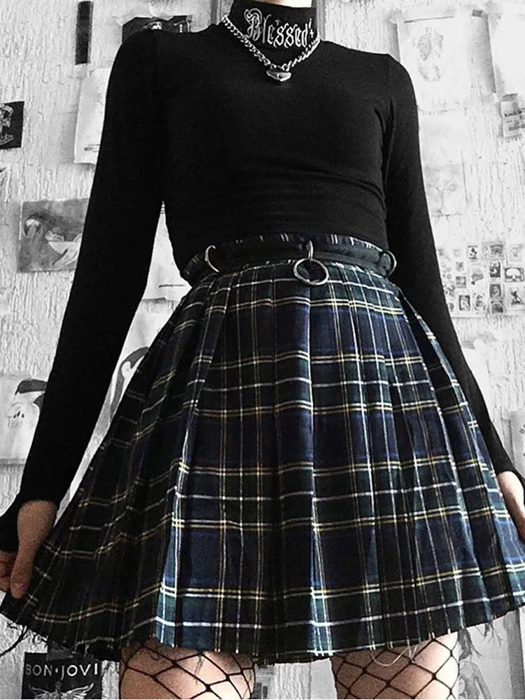Gothic Letter Embroidery Crop Top