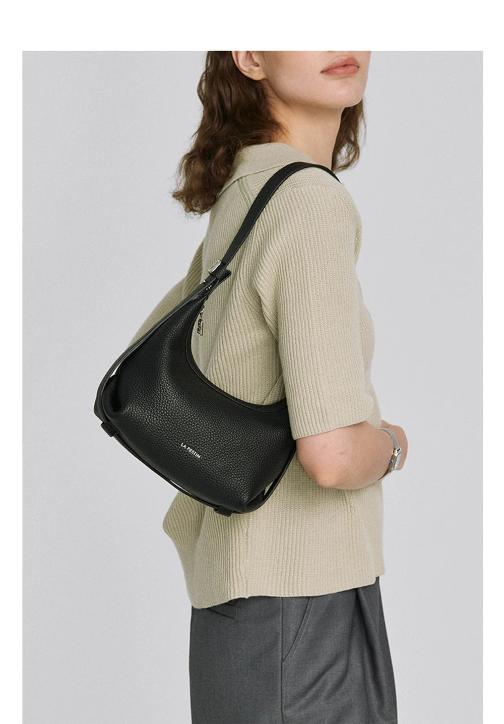 LA FESTIN Original Handbag Women New Shoulder Bags Fashion Half Moon Bag Crossbody Bag Luxury Brand Bags Ladies Leather Bag