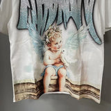 MIXED EMOTION Oversized Cotton Rhinestone T-Shirt