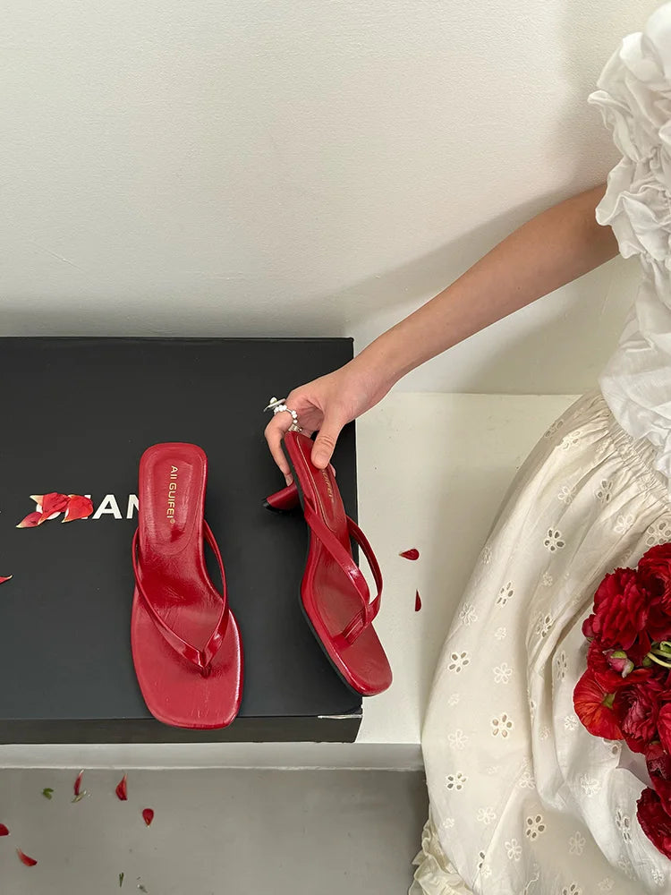 Bailamos 2025 Brand Women Slippers High Heels Sandals Sexy Open Toe Party Wedding Summer Shoes Woman Soft Outdoor Slides Beach F