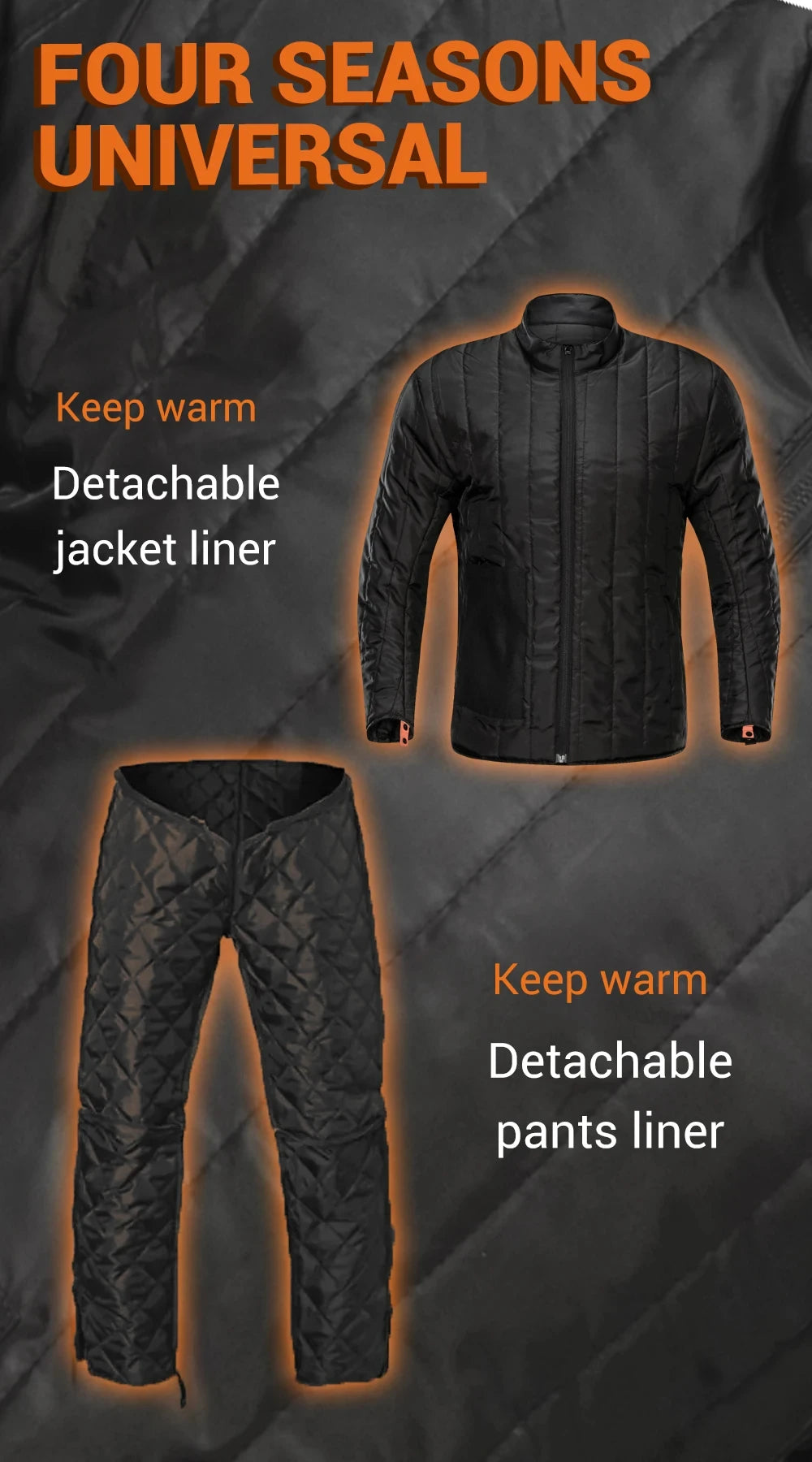 LYSCHY Motorcycle Jacket Pants Suit Cold-proof Waterproof Winter Men Motorbike Riding Moto Jacket Protective Gear Armor Clothing