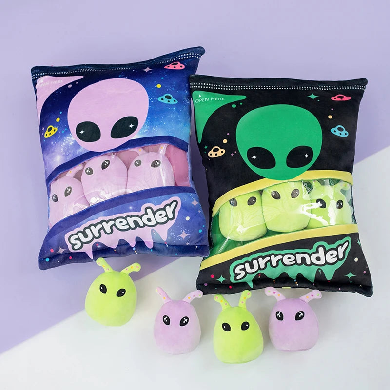 A Bag of Snakes Plush Pillow Cute Boba Tea Cookies Plush Toy Pudding Cake Alien Bat Plushies Hug Pillow Birthday Gift
