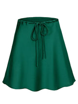 Satin Mini Skirt – Women's Elegant A-Line