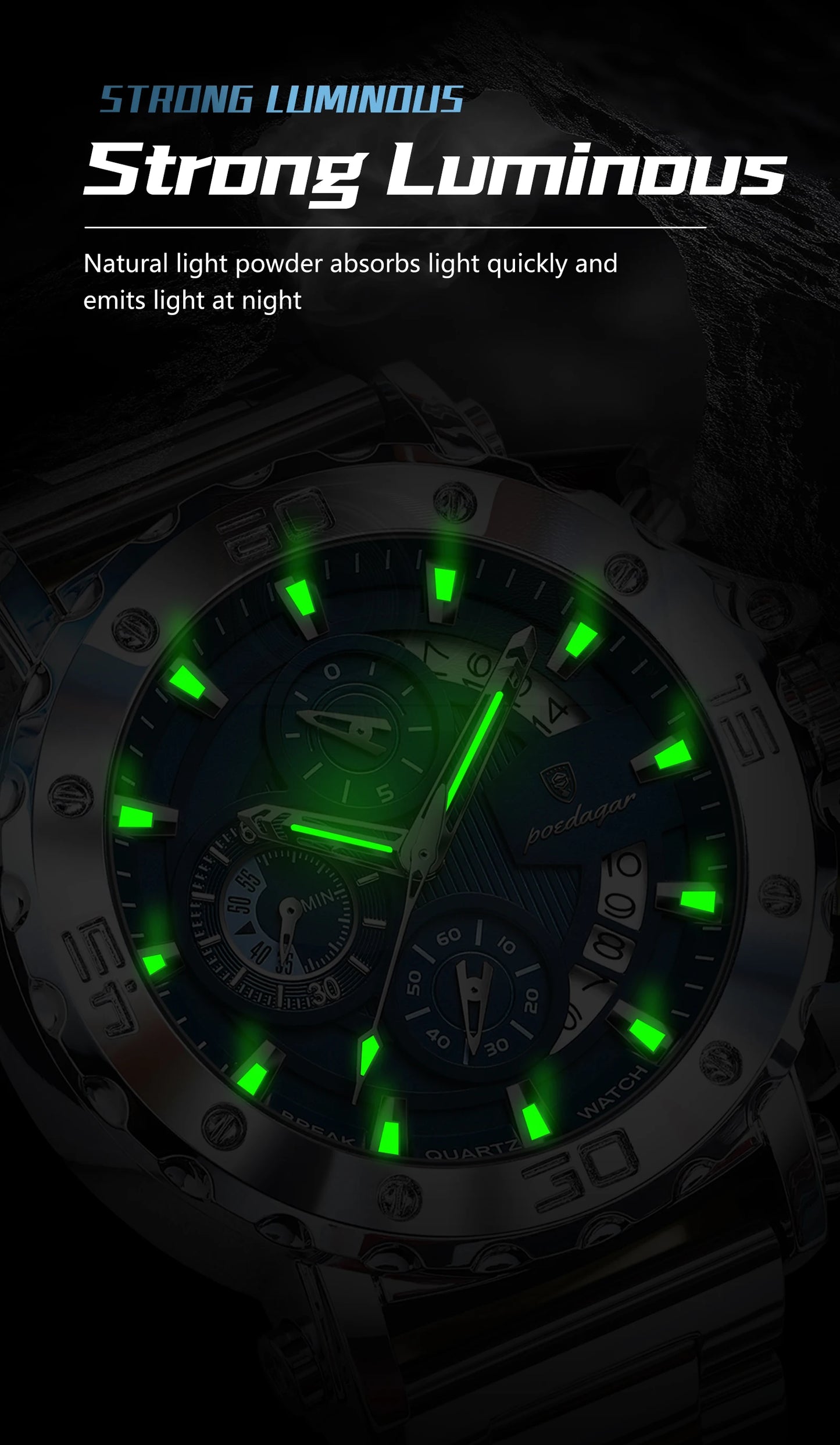 POEDAGAR 892 Luxury Men's Chronograph Watch