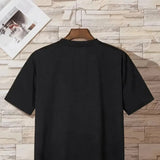 Men's Oversized Cotton Vintage Letter Print T-Shirt