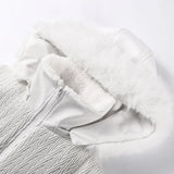 Women’s Faux Fur Hooded Ski Jumpsuit | Waterproof Winter Romper