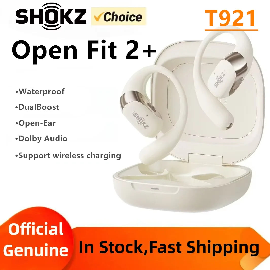 Shokz OpenFit 2+ T921 Wireless Open-Ear Headphones