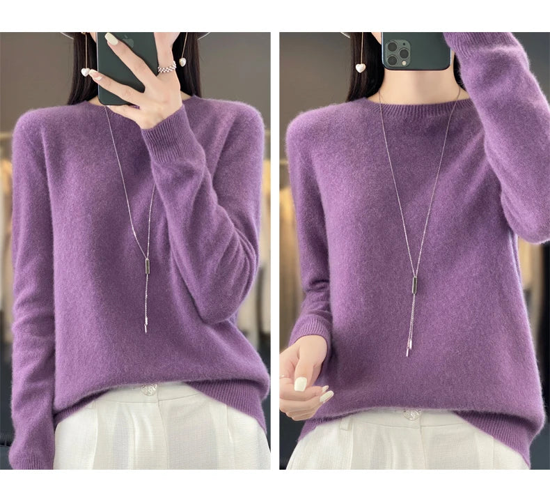 Women's Merino Wool Crew Neck Sweater