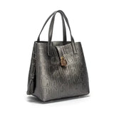 Embossed Letter Print Crossbody & Large Capacity Tote