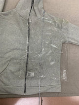 Men’s Grey Leopard Print Zip-Up Hoodie