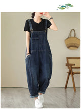 Vintage Patchwork Denim Cargo Overalls