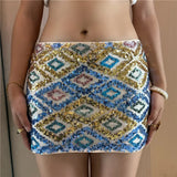 Sparkly Sequin Y2K Mini Skirt