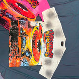 Men's Oversized Rhinestone Letter Cotton T-Shirt