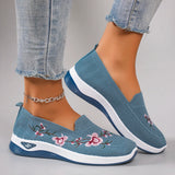 Women's Breathable Mesh Flat Sneakers — Lightweight Slip-On Casual Shoes