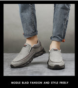 Men Leather Casual Shoes Breathable Loafers Men Sneakers New Male Comfortable Leather Flat Footwear Sneakers Men Shoes