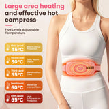 5-Mode Electric Heating & Vibration Waist Massage Belt – USA-Made Smart Menstrual Relief Pad for Period Cramps