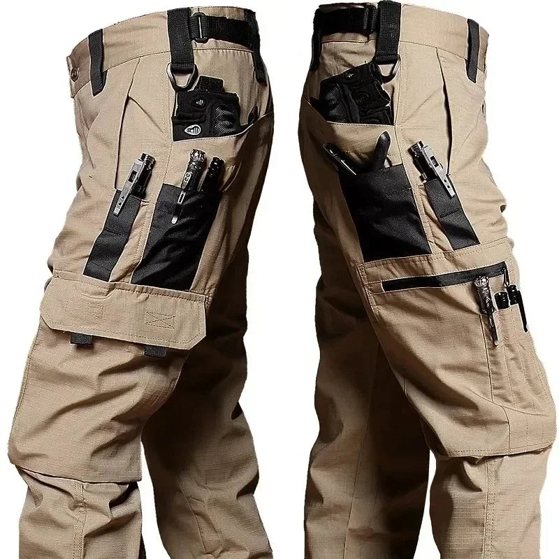 Men’s Waterproof Tactical Cargo Pants – Multi-Pocket Outdoor Work Trousers