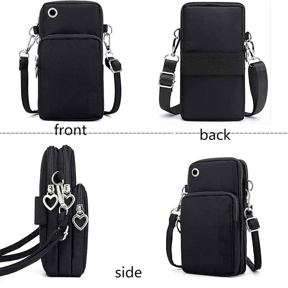New Mobile Phone Bag Funny Anime Dog Print Shoulder Messenger Bag Women Men Coin Purse Handbag Animal Lover Small Crossbody Bag