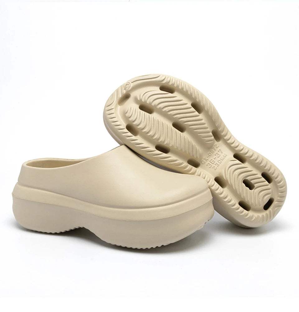 Women's Slippers Minimalist Non Slip Platform 5CM Thick Chef Shoes Men Indoor Outdoor Beach Garden Fashion Couple Sandals