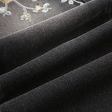 Weekeep Floral Embroidery Low Rise Flared Jeans Women