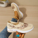 Comfort Women Closed Toe Mules Sandals Floral Embroidery Hollow Mesh Slip On Wedge Platform Lightweight Daily Walkin Lady Shoes