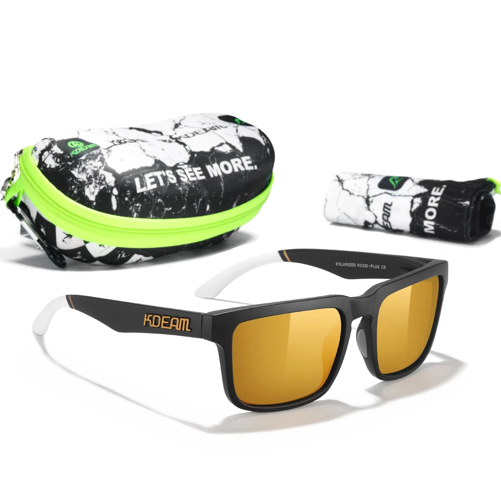 KDEAM Large Size Men's Sunglasses Polarized Photochromic Night Vision Goggles Oversized Sun Glasses With 154mm Width KD332 PLUS