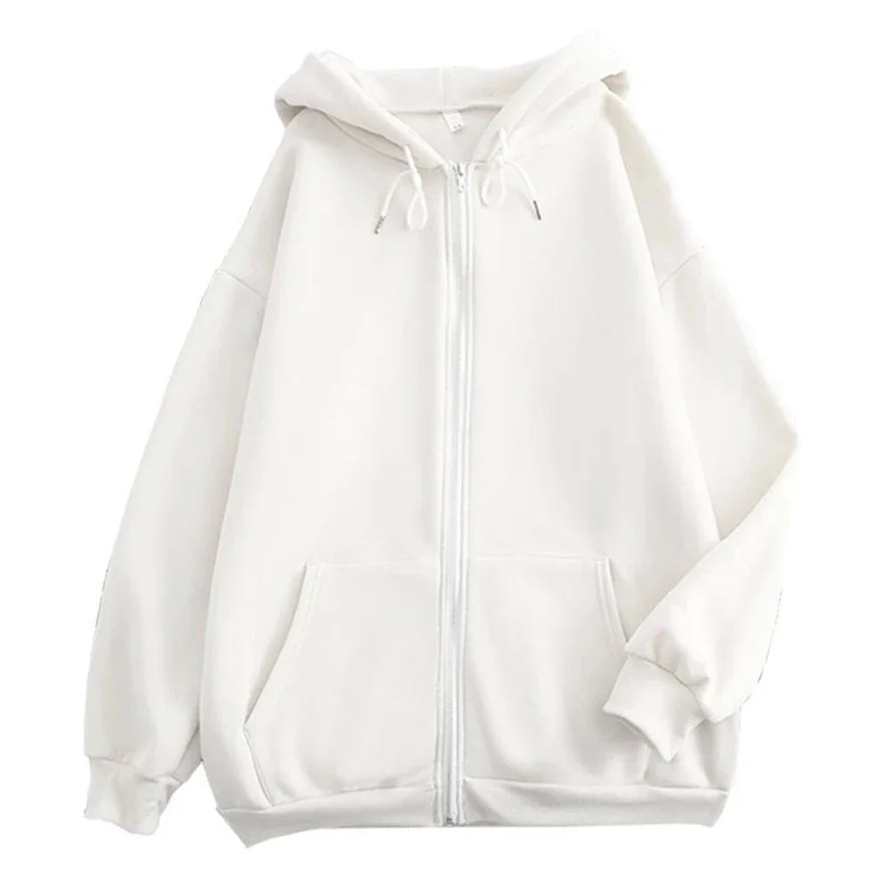 Men’s Solid Zip-Up High Street Hoodie