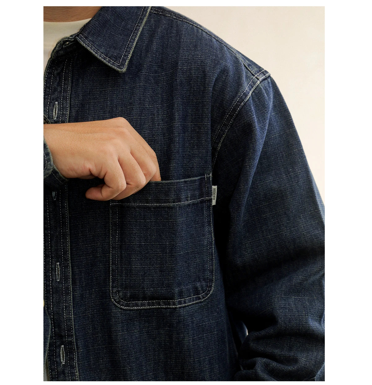 Men's Japanese Vintage Heavyweight Denim Shirt