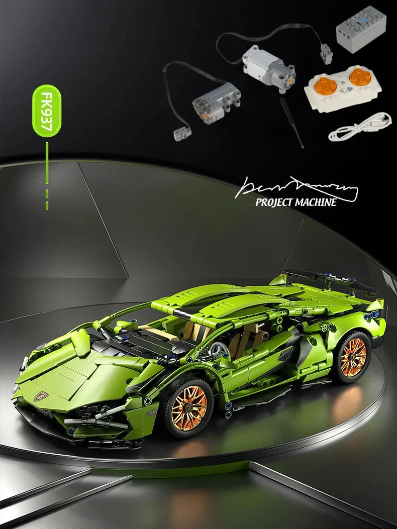 Technical Super Speed Sports Car Building Block Model Remote Control Vehicle Assemble Brick Desk Decor Toys for Kid Adult Gift