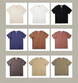 Heavyweight Cotton Henley Tee – Vintage Everyday Essential