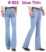 Men's Mid-Rise Flare Jeans | Slim Fit Denim Trousers