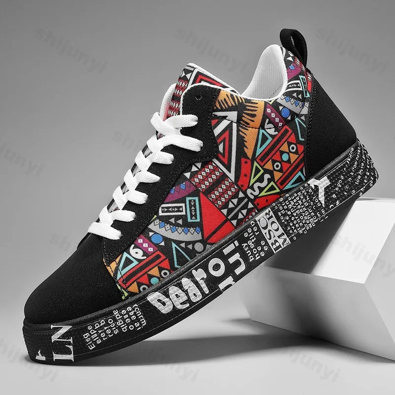 Men’s Graffiti Platform Sneakers