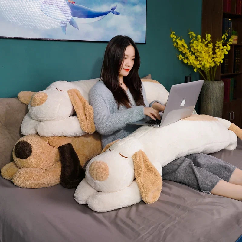 Giant Plush Dog Pillow – Cozy Stuffed Animal Cuddle Toy