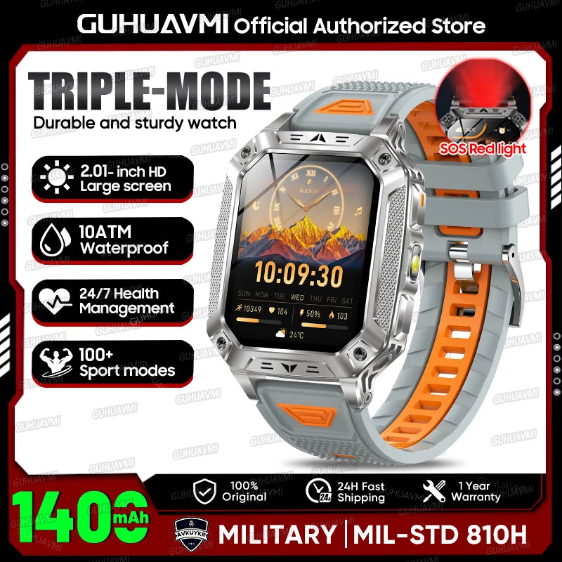 2026 Military-Grade Outdoor Sports Smartwatch 1400mAh