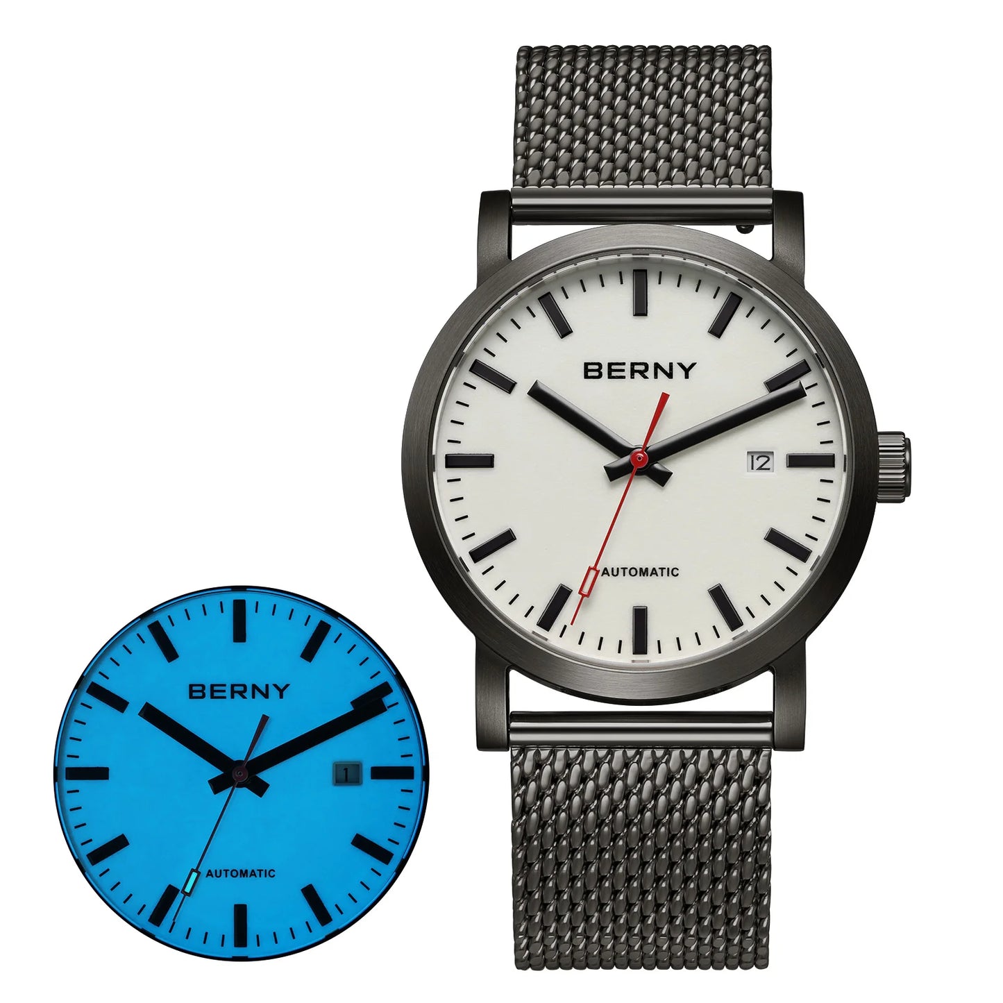 BERNY Watch for Men Automatic Self-Wind Luxury Watch Sappire MIYOTA 8215 Top Luminous 5ATM Mechanical Wristwatch