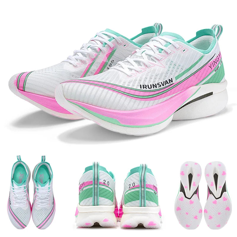 IRUNSVAN 2025 Carbon Shoes Trail Running Shoes Marathon Air Cushion Men Sports Running Shoes Original Trendy Casual Unisex