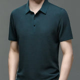 Men's Ice Silk Polo Shirt – Breathable Smart Casual Tee