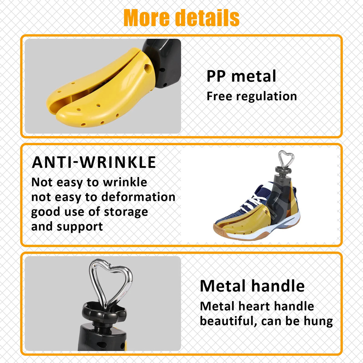 1/2Pcs Universal Shoe Stretcher Adjustable Boot Stretcher PC Sneaker Shoe Widener with Steel Shaft for Men and Women