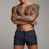 Men's Quick-Dry Athletic Gym Shorts with Zipper Pockets