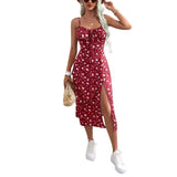 Elegant Summer Floral Spaghetti Strap Mini Dress