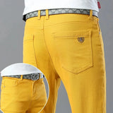 Men's Colorful Stretch Denim Jeans | Slim Fit