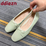 Luxury Butterfly-Knot Footwear Flats With Shoes For Women Female Soft Fashion Shallow Ladies Ballet Flats Slip On Shoes