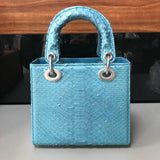 Women's Genuine Leather Snakeskin Crossbody Shoulder Bag