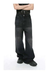 Men’s Vintage Gradient Wide-Leg Jeans