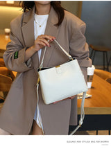 Women's Genuine Leather Handbag Luxury Bucket Style Casual Lady Fashion Shoulder Crossbody Messenger Bag for Girls 2025 Hot Sale