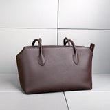 Genuine Leather Tote Bag – Pebbled Top-Grain Cowhide
