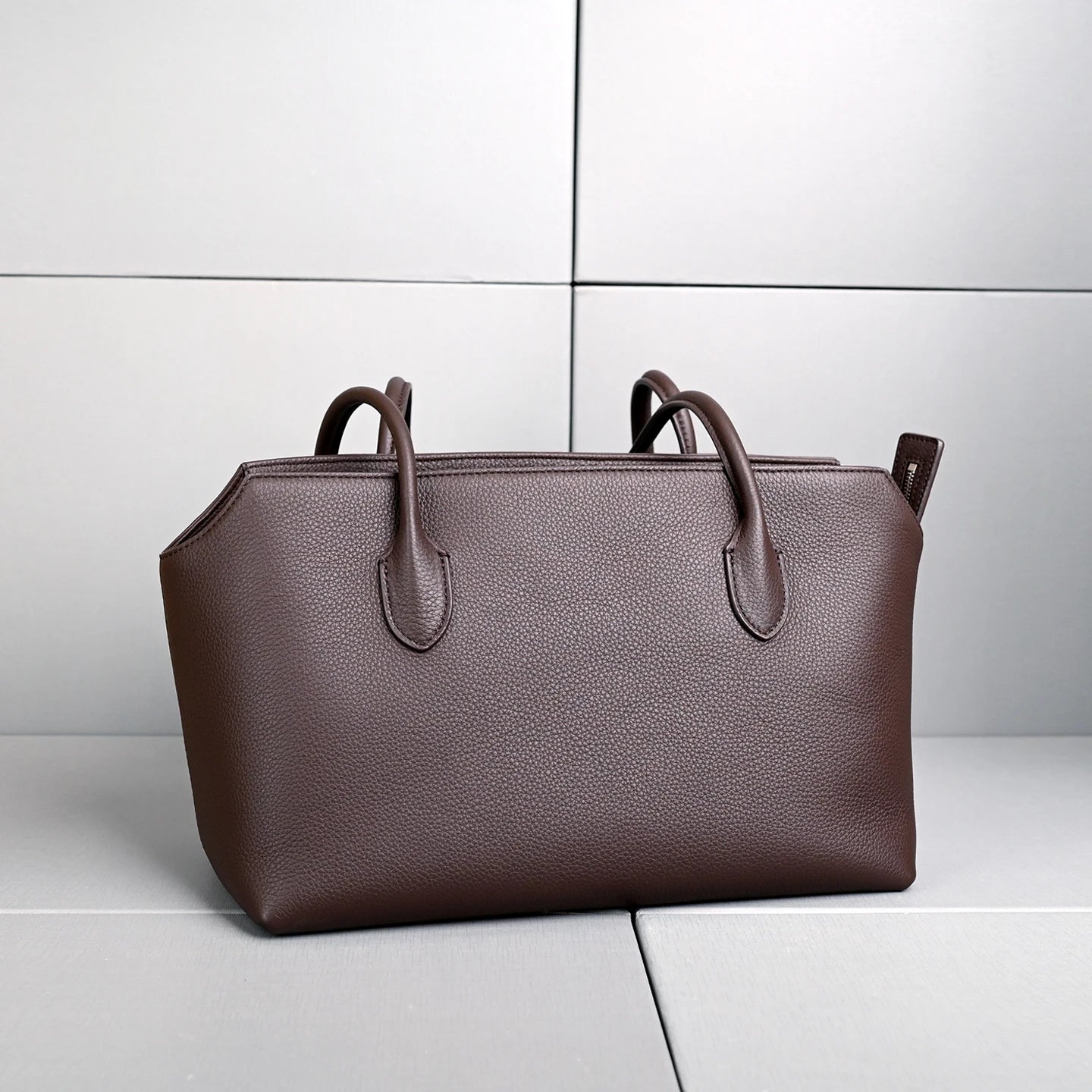 Genuine Leather Tote Bag – Pebbled Top-Grain Cowhide