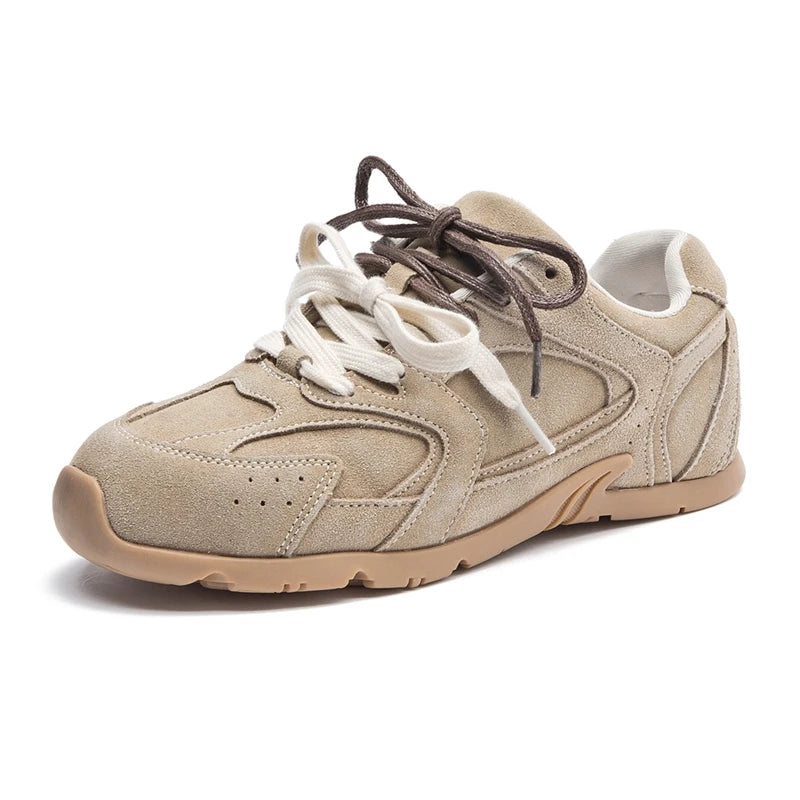 AIYUQI Women's Flat Sneakers – Genuine Leather, Non-Slip