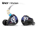 CVJ Vivian In-Ear Earphones 10mm Dynamic Driver HiFi IEM with Mic Cable for Music And Gaming
